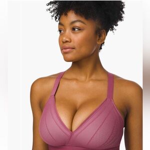 Lululemon Awake to Lace Bra sz 36 A color Plum/Blush NWT